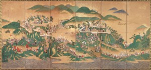 「賤ケ岳合戦図屏風」（左隻）